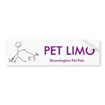 PET LIMO, Bloomington Pet Pals bumper stickers