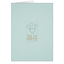 Pet Loss Sympathy From Single Blue Cards