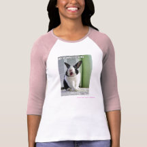 Pet Lover Bunny Ladies 3/4 sleeve fitted Jersey Tshirts