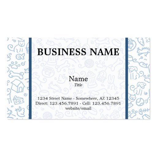 Pet Lover Business Card - Customized (front side)