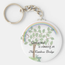 Pet memorial, pet loss sympathy keychain Waiting