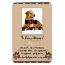 Pet Memorial -Your Beautifu Paw Prints on My Heart Flexible Magnets