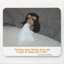 Pet Monkey with a Bad Cold Mouse Mat Mousepads