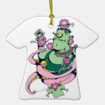 pet monster with pets funny vector cartoon christmas tree ornament