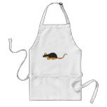 Pet Mouse. Black Tan. aprons