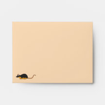 Pet Mouse. Black Tan. Envelope