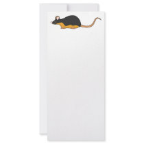 Pet Mouse. Black Tan. Rack Card Design