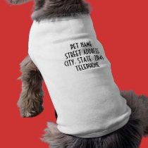 PHONE INFO DOG CLOTHING