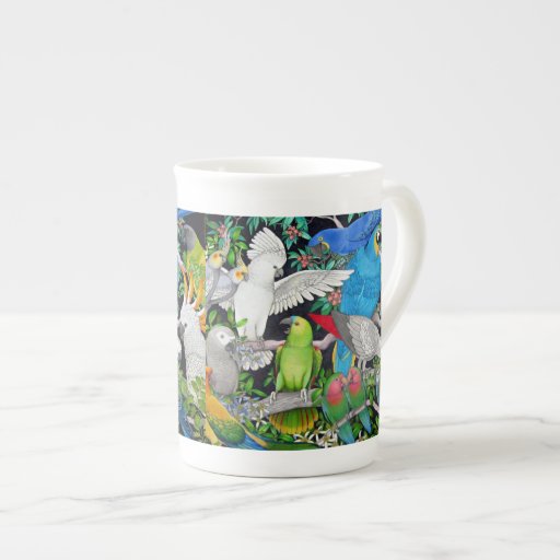 Pet Parrots of the World Bone China Mug
