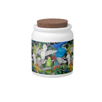 Pet Parrots of the World Candy Jar