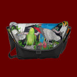 Pet Parrots of the World Rickshaw Messenger Bag messenger bags
