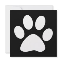 pet paw custom invitation