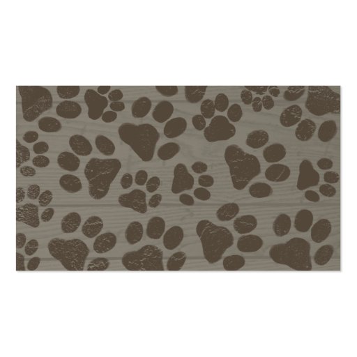 Pet Paws Business Card Templates (back side)