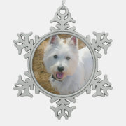 Pet Photo Template Pewter Christmas Tree Ornament