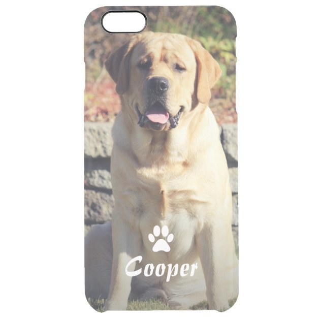 Pet Photo with Custom Name Paw Icon Uncommon Clearlyâ„¢ Deflector iPhone 6 Plus Case