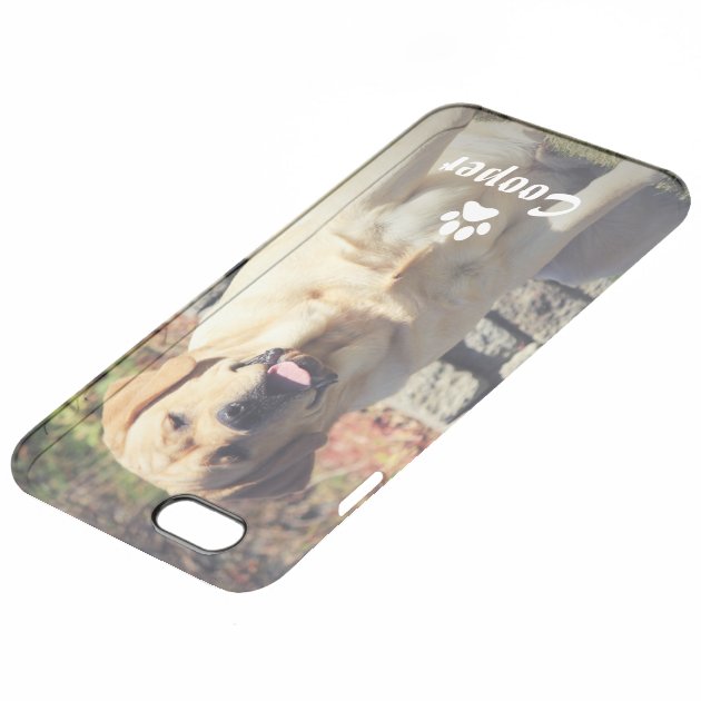 Pet Photo with Custom Name Paw Icon Uncommon Clearlyâ„¢ Deflector iPhone 6 Plus Case-3