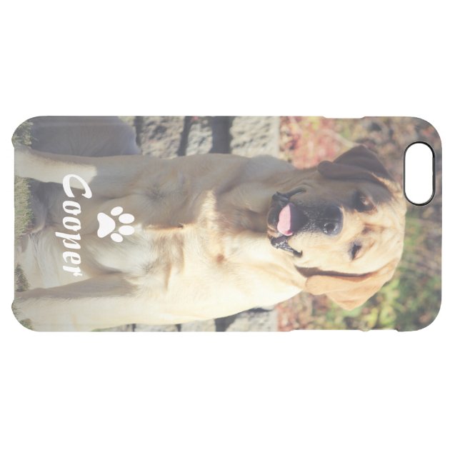 Pet Photo with Custom Name Paw Icon Uncommon Clearlyâ„¢ Deflector iPhone 6 Plus Case-5