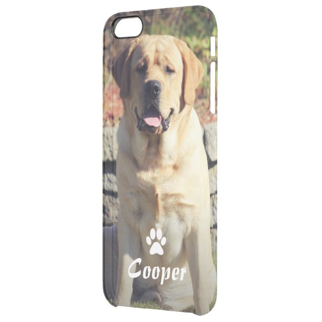 Pet Photo with Custom Name Paw Icon Uncommon Clearlyâ„¢ Deflector iPhone 6 Plus Case-1