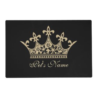 Pet Princess Black and Gold Personalized