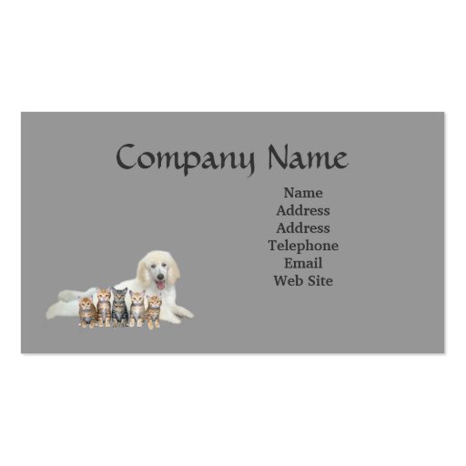 Pet Products & Services Business Card (back side)