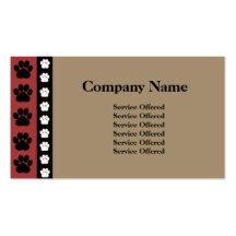 Pet Products & Services Business Card
