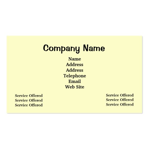 Pet Products & Services Business Card (back side)