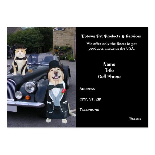 Pet Products & Services Business Card Templates (front side)