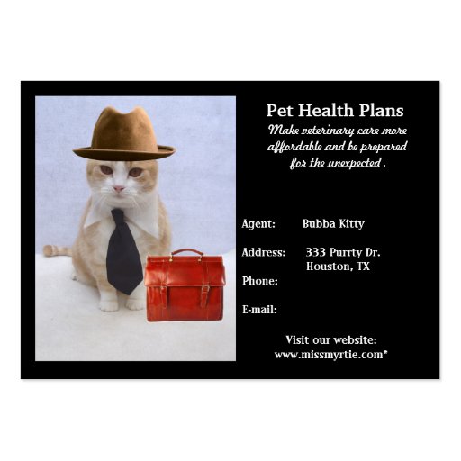 Pet Products & Services Business Cards (front side)