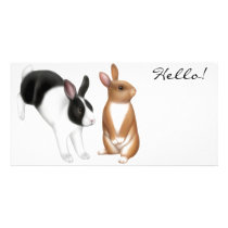 Pet Rabbits Photo Card photo cards by twopurringcats Pet Rabbits Photo Card photo cards