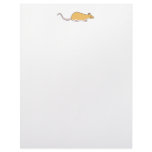 Pet Rat. Cinnamon Berkshire, White Belly. Customized Letterhead
