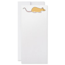 Pet Rat. Cinnamon Berkshire, White Belly. Rack Cards