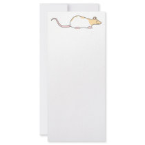 Pet Rat. Fawn and White Hooded Variegated. Rack Card Design