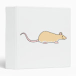 Pet Rat. Fawn Berkshire, White Belly. 3 Ring Binders