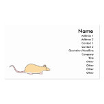 Pet Rat. Fawn Berkshire, White Belly. Business Card