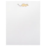 Pet Rat. Fawn Berkshire, White Belly. Custom Letterhead