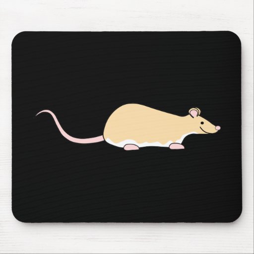 Pet Rat. Fawn Berkshire, White Belly. Mouse Pads