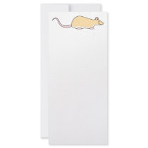 Pet Rat. Fawn Berkshire, White Belly. Custom Rack Cards