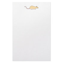 Pet Rat. Fawn Berkshire, White Belly. Stationery