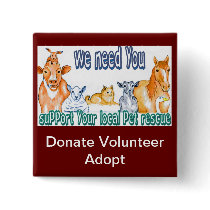 Pet Rescue Pinback Button