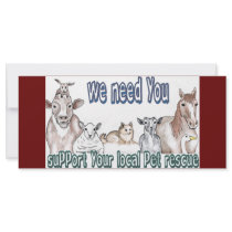 Pet Rescue Customized Rack Card