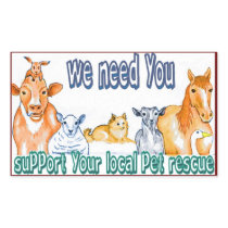 Pet Rescue Rectangle Stickers