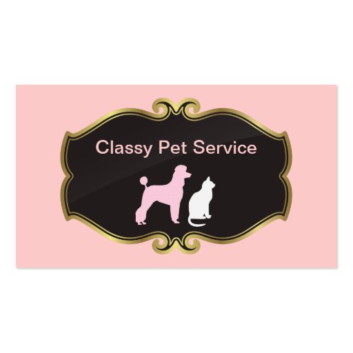 Pet Service Business Cards (front side)
