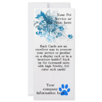 Pet service or clinic rack card, template rack cards