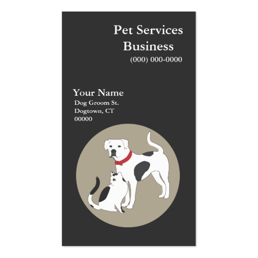 Pet Services Business Card (front side)
