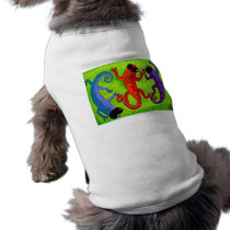 Pet shirt delightful limey lizards in sunglasses