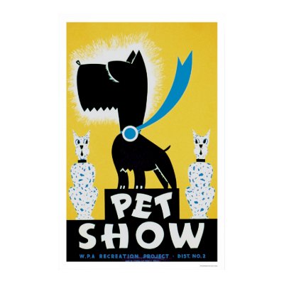 Pet Show Dog Cat 1937 WPA Poster by lc_wpa