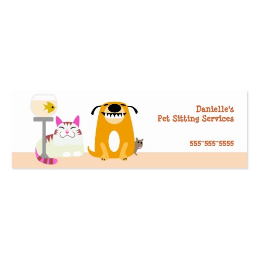Pet Sitter Business Card Templates (front side)