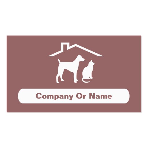 Pet Sitter Business Cards (front side)