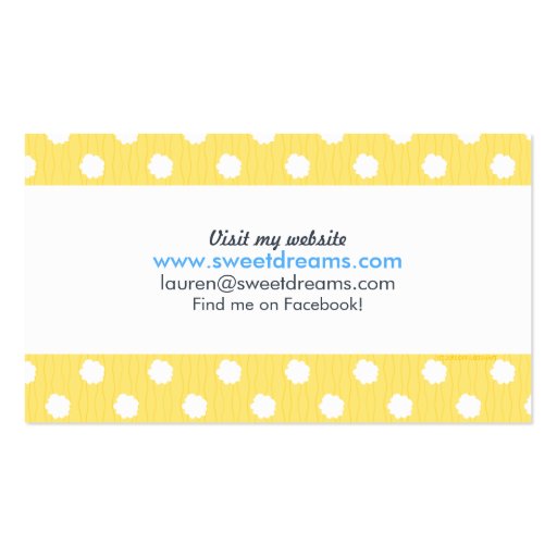 Pet Sitter Care Business Schnauzer Puppy Yellow Business Card Templates (back side)