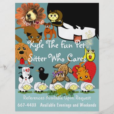 cute anime pets. Pet Sitter Flyer Lots of Cute Anime Animals by samack